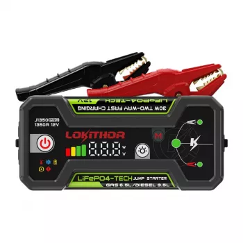 LOKITHOR J1350 Pro 25.6Wh 12V Jump Starter with 2500A Peak and Air Compressor