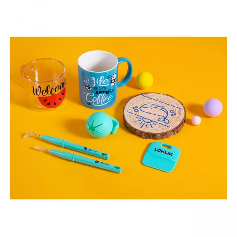 LOKLiK Weeding Tools Bundle SG-GJ-0016-US-L-B2B - 4-Piece Set Metallic Turquoise for Vinyl