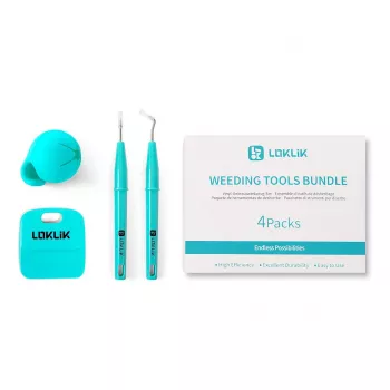 LOKLiK Weeding Tools Bundle SG-GJ-0016-US-L-B2B - 4-Piece Set Metallic Turquoise for Vinyl