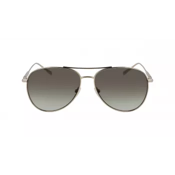 LONGCHAMP LO139S712 Women's Butterfly Sunglasses - Black Frame Grey Gradient Lens 59mm