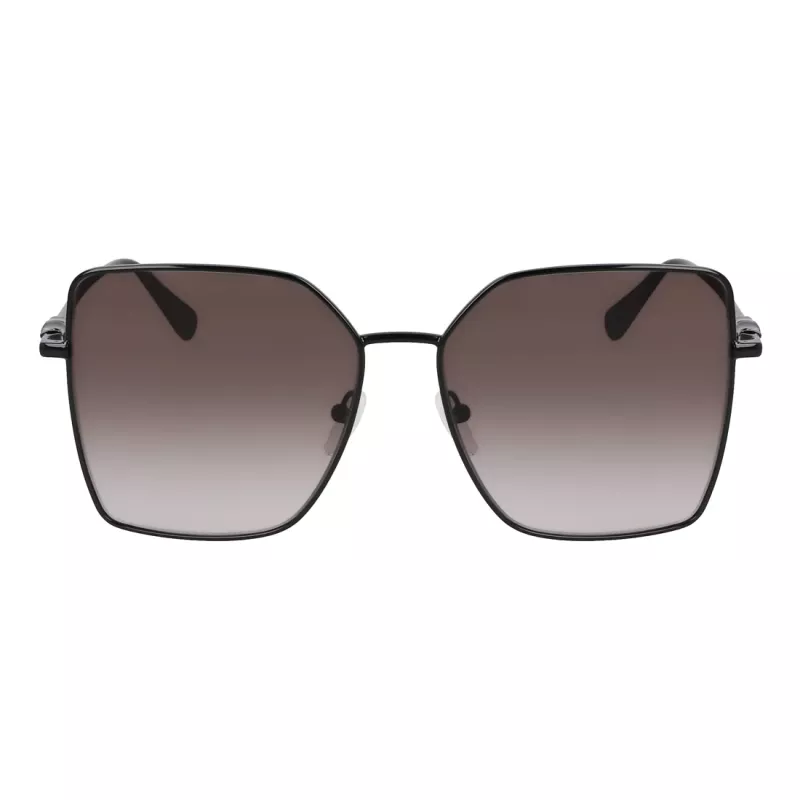 Longchamp LO173S5715001 Women's Sunglasses - Black Frame, Grey Lens, 57mm