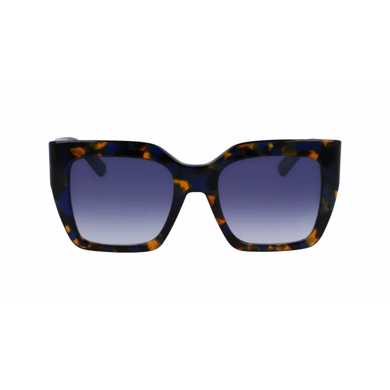 LONGCHAMP LO734S-430 Women's Geometric Sunglasses Havana Acetate Gradient Brown Lens 53mm