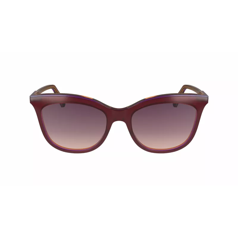 Longchamp LO738S Women's Sunglasses – Havana Acetate Frame, Brown Gradient Lens, UV400, 53/18/140 mm