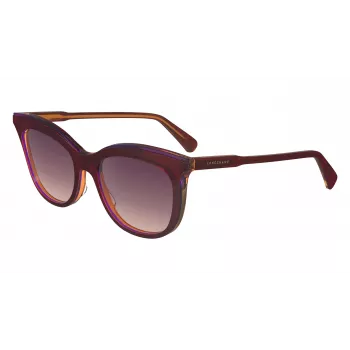 Longchamp LO738S Women's Sunglasses – Havana Acetate Frame, Brown Gradient Lens, UV400, 53/18/140 mm