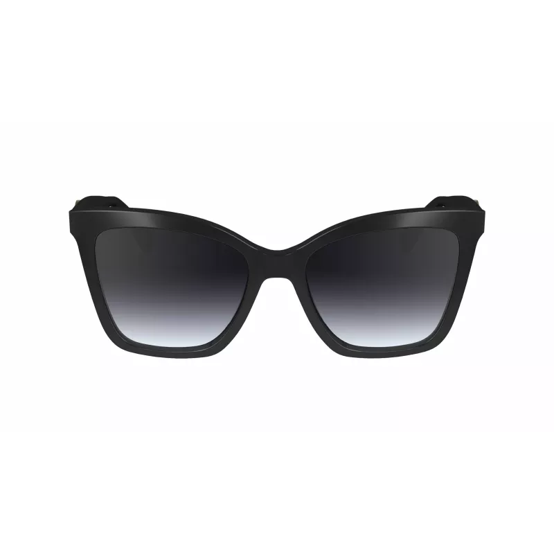 LONGCHAMP LO742S-001 Women's Sunglasses - Black Frame, Gradient Grey Lens, 54mm