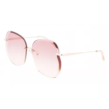 Longchamp Women's LO160S716 Butterfly Sunglasses Havana with Gradient Grey Lenses (65/17/140 mm)