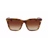 LONGCHAMP Women's Sunglasses LO719S-238 Havana Acetate Square Frame Brown Gradient Lens 56mm
