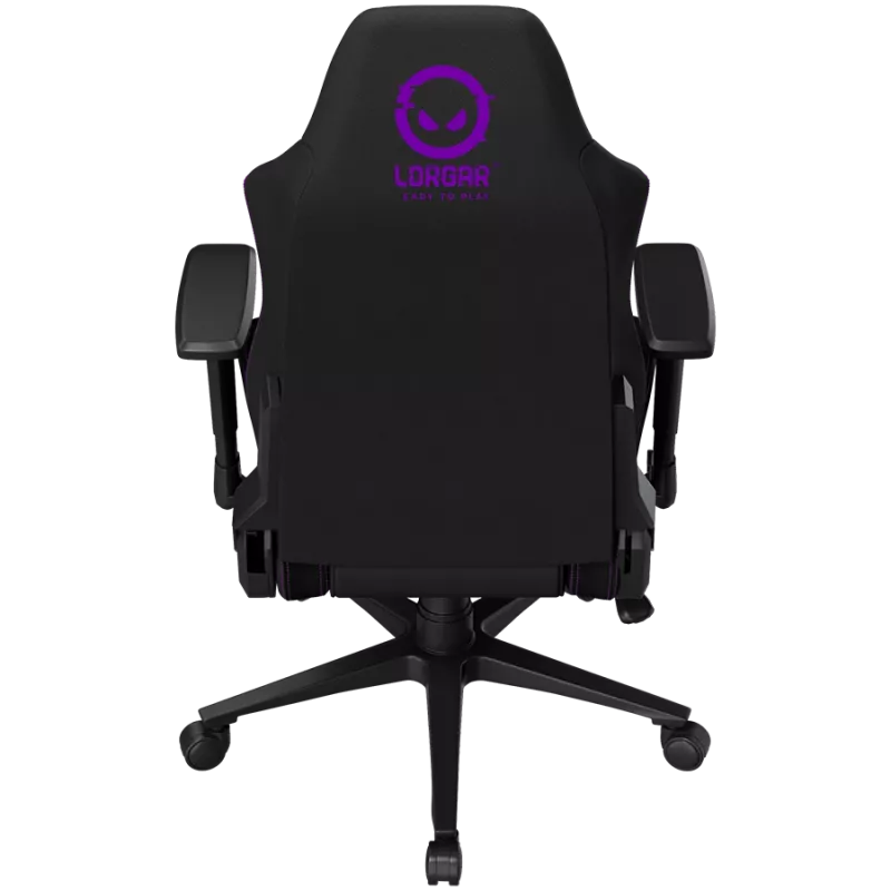 LORGAR CHA41 Ergonomic Gaming Chair Advanced, Premium Anti-Stain Fabric, Black/Purple
