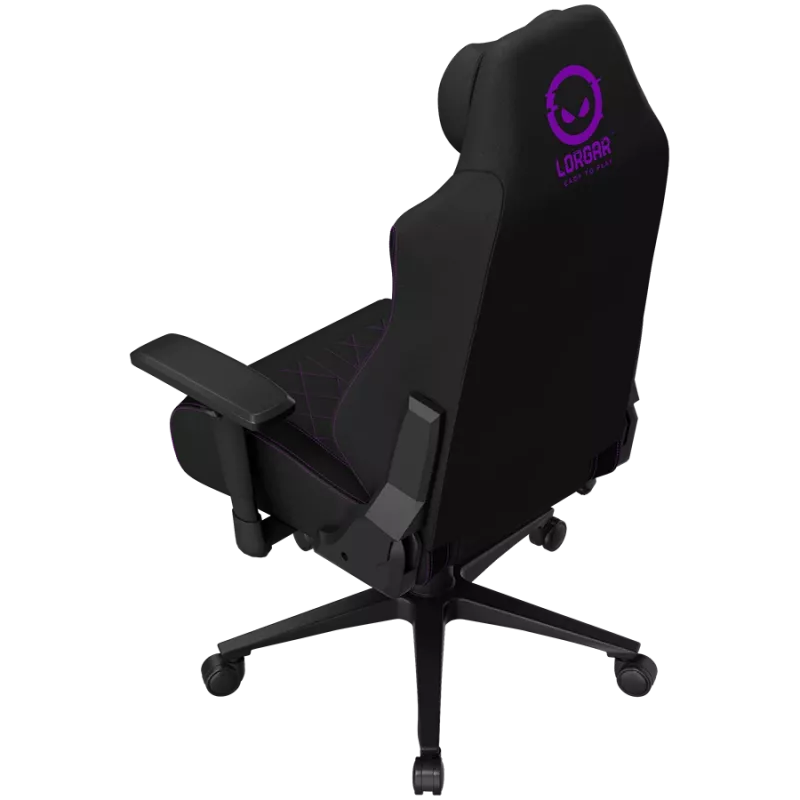 LORGAR CHA41 Ergonomic Gaming Chair Advanced, Premium Anti-Stain Fabric, Black/Purple
