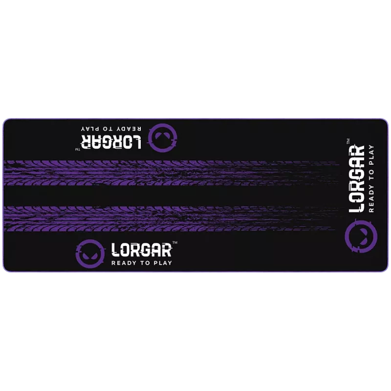LORGAR RX1FM Sim Racing Floor Mat Advanced, Stitched Edge, 1700x700x3 mm, Black/Purple