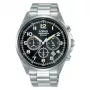 Lorus Men's Quartz Chronograph Watch RT303KX9 - 43mm Stainless Steel, Black Dial