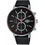 Lorus Men's Quartz Watch RM365FX9 - 43mm Stainless Steel Case, Black Dial, Silver Bracelet, 100m Water Resistance