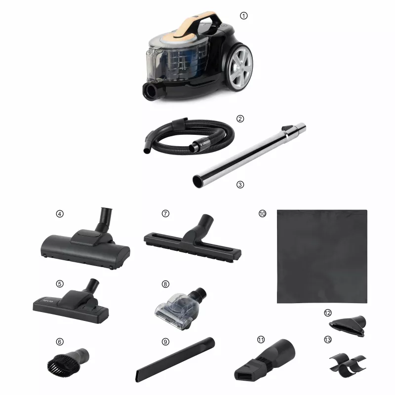 Lovio LVCVC003 VacuuFlex L Plus Handheld Car Vacuum Cleaner 12V 120W 5000Pa Black