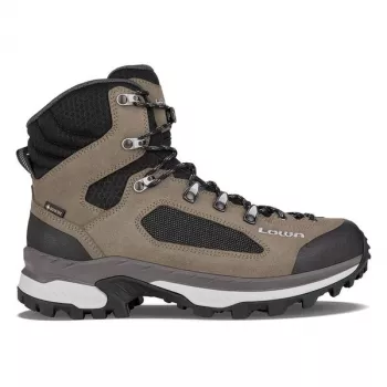LOWA Corvara GTX Mid Men's Hiking Boots - Dune/Grey (Waterproof GORE-TEX, Suede/Textile Upper)