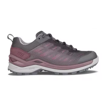 LOWA Women's Ferrox GTX Lo Hiking Shoes Anthracite/Brownrose - Lightweight Waterproof Low-Cut