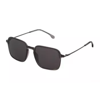 LOZZA MAN SL4214M546S9P Sunglasses Rectangular Acetate Black Frame Polarized Grey Lens UV400 54/20/145 mm