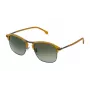 LOZZA SL2292M55627K Men's Rectangular Sunglasses - Black Acetate Frame, Grey Polycarbonate Lenses, UV400 Protection