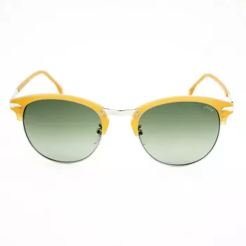 LOZZA SL2293M-579V Men's Square Sunglasses Havana Acetate Frame Green Polycarbonate Lens 52mm