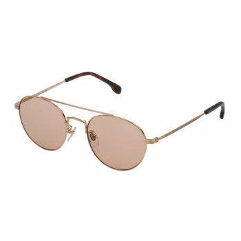 LOZZA SL2313M530349 Men's Square Sunglasses Havana Acetate Frame Brown Polycarbonate Lenses 53mm