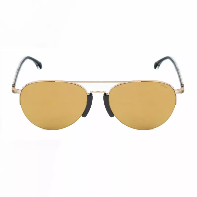 LOZZA SL2394-57300G Men's Rectangular Sunglasses Havana/Brown Frame Green Lens 57/15/140 mm
