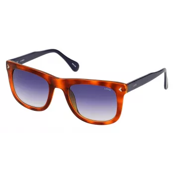 LOZZA SL4006M5209BG Unisex Sunglasses - Black Acetate Frame, Grey Polycarbonate Lenses, UV400 Protection, 52mm Lens Width