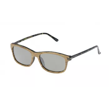 LOZZA SL4029M56ANBX Unisex Sunglasses - Rectangular Metal Frame, Grey Tint Lenses, 56/16/140 mm