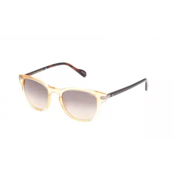 LOZZA SL4032M490858 Unisex Rectangular Sunglasses - Shiny Black Frame, Grey Lens, 49mm