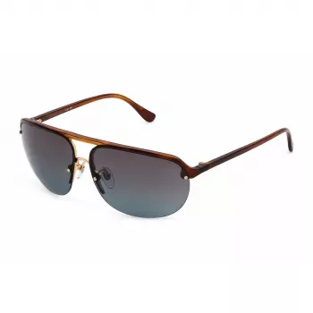 LOZZA SL4260-650706 Men's Rectangular Sunglasses Dark Havana Grey