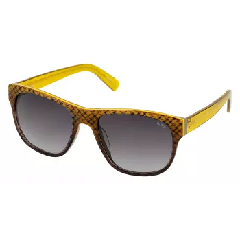 LOZZA Unisex SL4000M5507V8 Sunglasses - Black Acetate Frame, Grey Gradient Lens, 55/19/140 mm