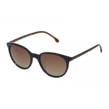 LOZZA Women's Sunglasses SL4178M516X8P Havana Tortoise Acetate Rectangular Polarized UV400 51mm