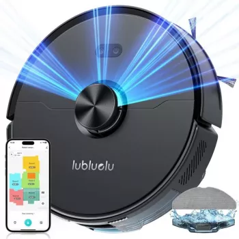 Lubluelu L15 Ultra Robot Vacuum Cleaner with Mop, Auto-Empty Station, 6000 Pa Suction, LiDAR Navigation, 250 min Runtime, Black (Used Grade A)