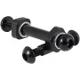 Lucky Scooter Crew Axle And Spacer Set - 8mm Axle, M8 Thread, Black/Silver