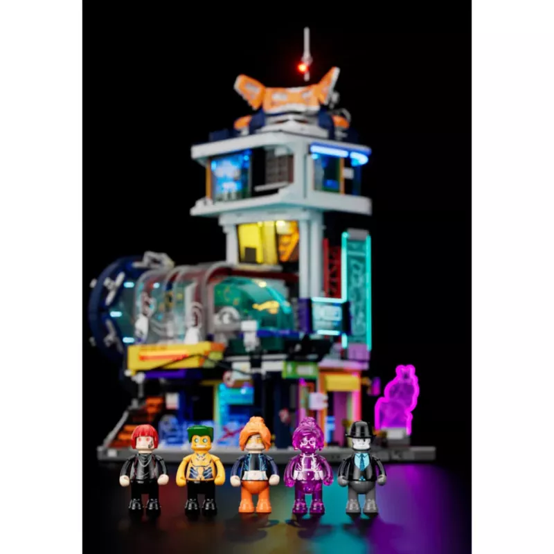 LUMIBRICKS Funwhole Medieval Watchtower Building Blocks Set with LED Lighting (1368 Pieces)