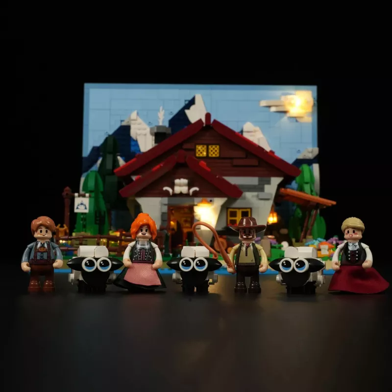 Lumibricks LED Lighting Kit for LEGO Ideas A-Frame Cabin (Set 21338) - Shepherd's Hut