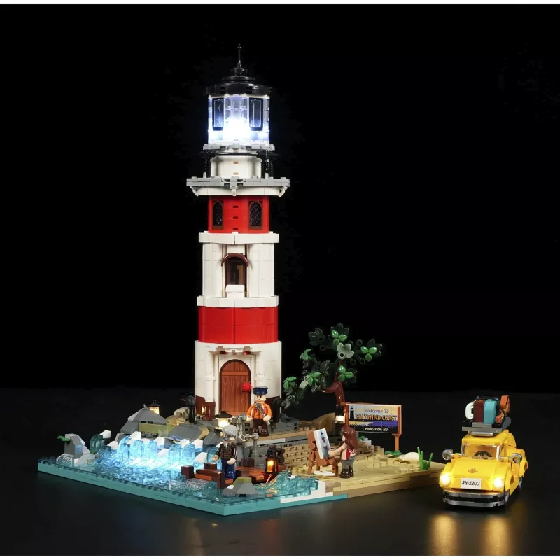 Lumibricks Sunrise Lighthouse Building Block Set with LED Lighting