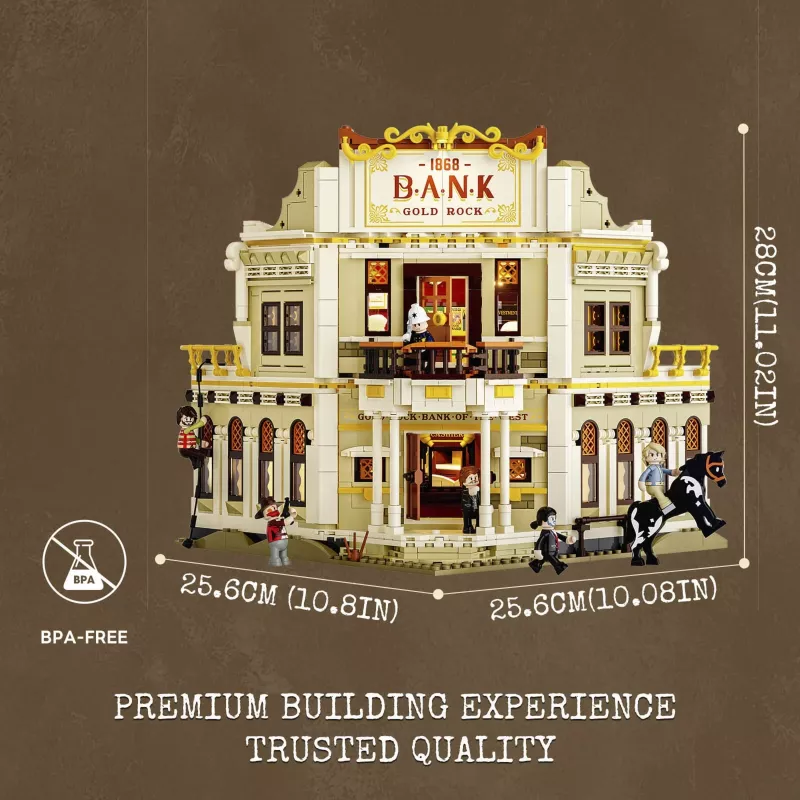 Lumibricks Western Bank Heist Building Set 1050 Pieces