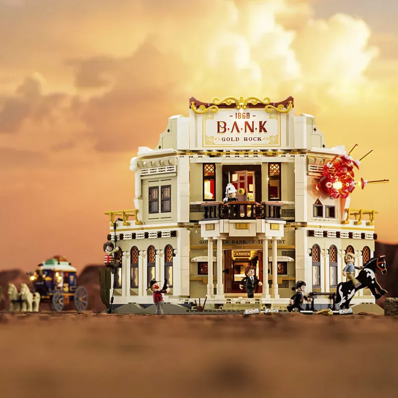 Lumibricks Western Bank Heist Building Set 1050 Pieces