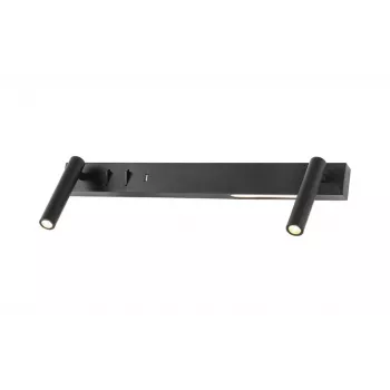 Luminaire Wall 6+6W USB LED 660lm Black