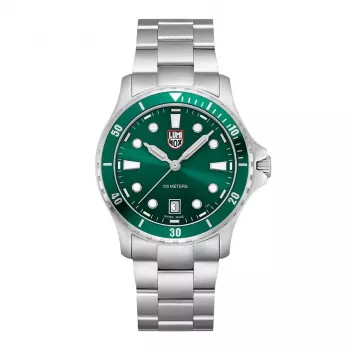 LUMINOX Men's Watch XS.0957 42mm Swiss Quartz Green Dial Nylon Strap