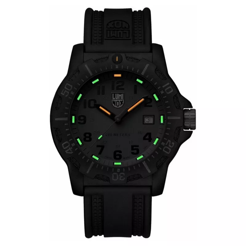LUMINOX Men's XL.8882.F 45mm Swiss Quartz Watch with Carbonox Case and Black Rubber Strap