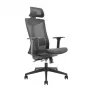 LUMIVIDA HS084721 Ergonomic Office Chair with Adjustable Headrest and Lumbar Support, Breathable Mesh Back, Black