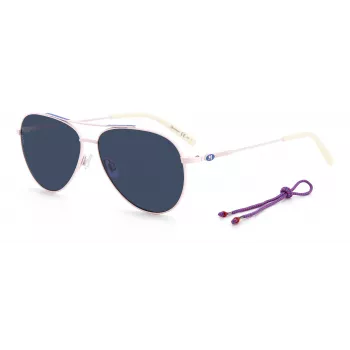 M MISSONI Women's Sunglasses MMI0078S3ZJ - Black Acetate Frame, Grey Gradient Polycarbonate Lenses, 58/13/145 mm