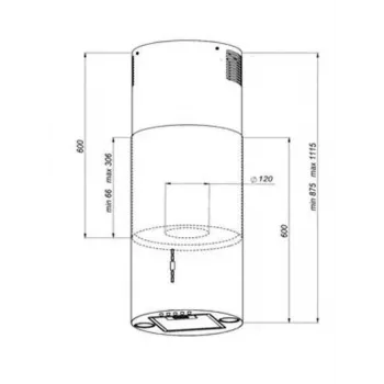 MAAN ELBA2 31 Wall-Mounted Chimney Hood Copper Gloss 50 cm