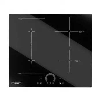 MAAN PIND604LRC1 Built-in Induction Hob with 4 Cooking Zones, Touch Slider, PowerBoost, Timer, Child Lock, Frameless Ceramic Glass, 7.4 kW, Black