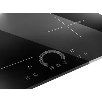 MAAN PIND604LRC1 Built-in Induction Hob with 4 Cooking Zones, Touch Slider, PowerBoost, Timer, Child Lock, Frameless Ceramic Glass, 7.4 kW, Black