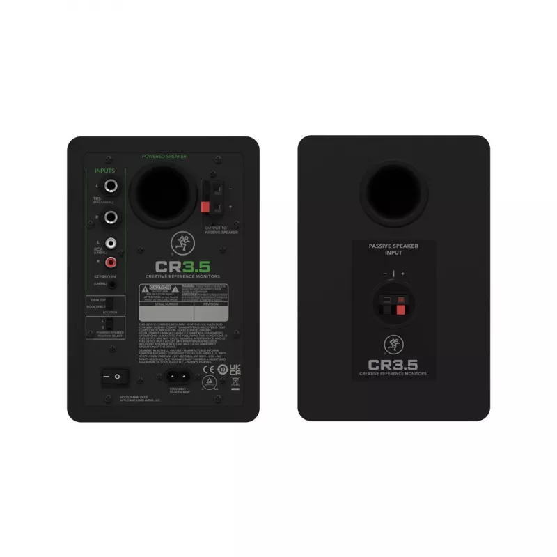 Mackie CR3.5 3.5-Inch Active Studio Monitors (Pair) - 50W Class D, Silk-Dome Tweeters, All-Wood MDF