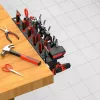 MACLEAN MC-141 Wall-Mounted Tool Organizer with 20 Bins and 11 Hooks, Black/Red, 800x400x195 mm
