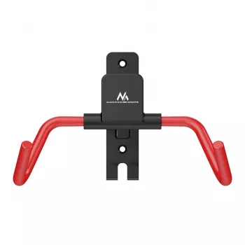 MACLEAN MC-172 Horizontal Wall-Mounted Bike Rack, Steel, 30 kg Load, Adjustable Angle, Foldable, Black