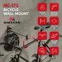 MACLEAN MC-172 Horizontal Wall-Mounted Bike Rack, Steel, 30 kg Load, Adjustable Angle, Foldable, Black