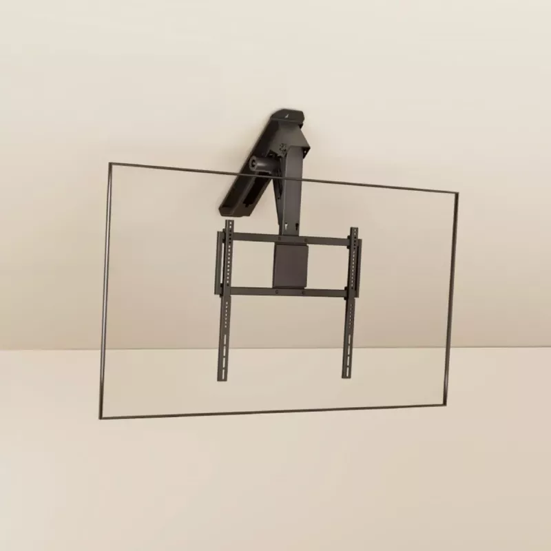 Maclean MC-176 T Electric Ceiling TV Mount with Tuya Smart Control, VESA 200x200 to 800x400, for 43-86 inch TVs, 55 kg Load, Black